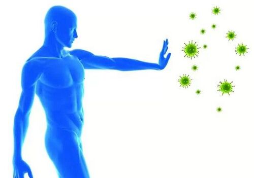 Under the influence of vitamins, a man’s immune system is strengthened